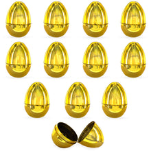 Load image into Gallery viewer, Set of 12 Very Shiny Golden Plastic Easter Eggs, 2.25 Inches