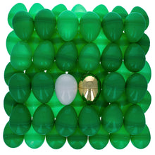 Load image into Gallery viewer, Set of 46 Green Plastic Eggs, 1 White Egg, and 1 Golden Easter Egg
