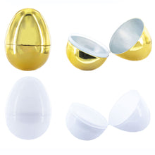 Load image into Gallery viewer, 47 White Plastic Easter Eggs + 1 Surprise Golden Egg Set