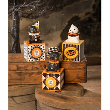 Load image into Gallery viewer, Top Hat Kitty on Block by Bethany Lowe Designs