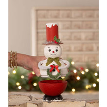 Load image into Gallery viewer, Top Hat Snowman Container by Bethany Lowe Designs