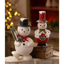 Load image into Gallery viewer, Top Hat Snowman Container by Bethany Lowe Designs
