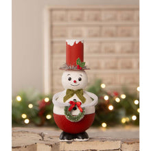 Load image into Gallery viewer, Top Hat Snowman Container by Bethany Lowe Designs