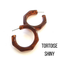 Load image into Gallery viewer, Kay Octagon Hoop Earrings