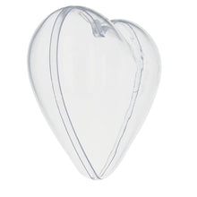 Load image into Gallery viewer, Set of 6 Clear Plastic Heart Ornaments DIY Craft 3 Inches