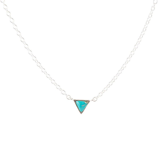 Trident Turquoise and Sterling Silver Necklace