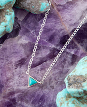 Load image into Gallery viewer, Trident Turquoise and Sterling Silver Necklace