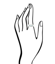 Load image into Gallery viewer, Triple Stone Simplicity Blue Turquoise and Sterling Silver Ring