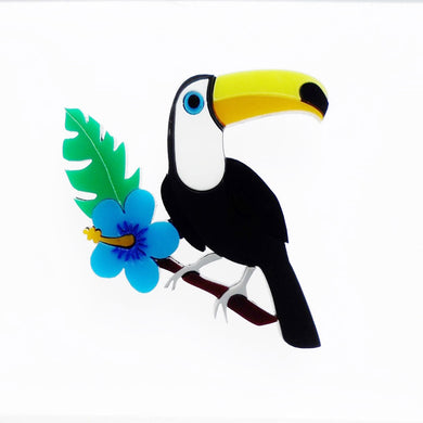 Tropical Toucan Brooch by Cherryloco