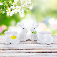Load image into Gallery viewer, Set of 4 Porcelain Easter Bunnies 4 Inches