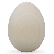 Load image into Gallery viewer, Flat-Bottomed Linden Wooden Egg Unfinished DIY Craft 2.5 Inches