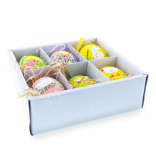 Load image into Gallery viewer, Set of 6 Real Eggshell Bunny and Friends Easter Eggs Ornaments