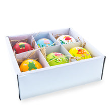 Load image into Gallery viewer, Set of 6 Real Easter Egg Ornaments with Bunnies Decorations