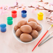 Load image into Gallery viewer, Set of 12 Brown Hollow Plastic Dummy Fake Nest Eggs 2.25 Inches