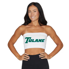 Load image into Gallery viewer, Tulane White Bandeau Top