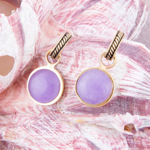 Load image into Gallery viewer, Tucson Charm Purple Quartz Golden Drop Earrings