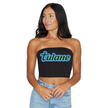 Load image into Gallery viewer, Tulane Groovy Black Tube Top