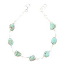 Load image into Gallery viewer, Turquoise and Sterling Silver Line Bracelet