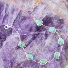 Load image into Gallery viewer, Turquoise and Sterling Silver Line Bracelet