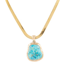 Load image into Gallery viewer, Turquoise Baron Snake Chain Pendant Necklace