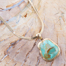 Load image into Gallery viewer, Turquoise Baron Snake Chain Pendant Necklace