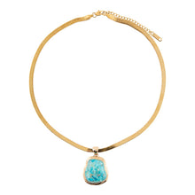 Load image into Gallery viewer, Turquoise Baron Snake Chain Pendant Necklace