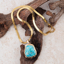 Load image into Gallery viewer, Turquoise Baron Snake Chain Pendant Necklace