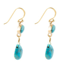 Load image into Gallery viewer, Turquoise Drop Bronze Earring