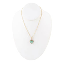 Load image into Gallery viewer, Turquoise Heart Pendant and Bronze Necklace