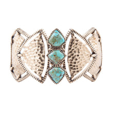 Load image into Gallery viewer, Turquoise Shield Cuff Bracelet