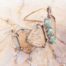 Load image into Gallery viewer, Turquoise Shield Cuff Bracelet