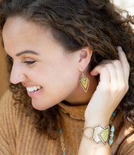 Load image into Gallery viewer, Turquoise Shield Earrings