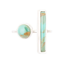 Load image into Gallery viewer, Blue Turquoise Size Adjustable Sterling Silver Ring