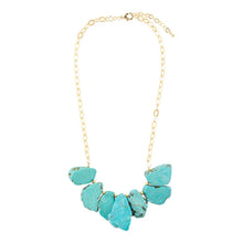 Load image into Gallery viewer, Turquoise Slabs Statement Necklace