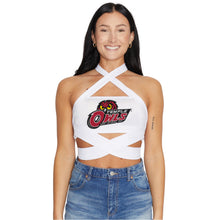 Load image into Gallery viewer, Temple Owls White Multi Way Bandeau Top