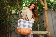 Load image into Gallery viewer, Coronado Canvas and Willow Basket Tote