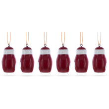 Load image into Gallery viewer, Set of 6 Santa Wooden Christmas Ornaments 1.5 Inches