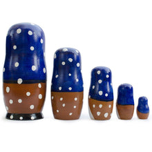 Load image into Gallery viewer, Set of 5 Winter Village Scene Nesting Dolls  6.5 Inches