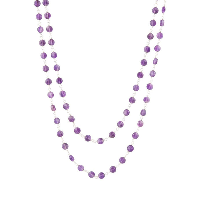 Two Row Amethyst Necklace