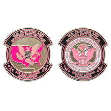 Load image into Gallery viewer, EL11-008 CBP Pink AMO Air and Marine Agent Challenge Coin Breast Cancer Awareness Blackhawk