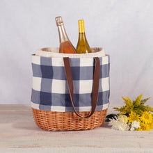 Load image into Gallery viewer, Coronado Canvas and Willow Basket Tote