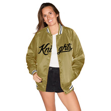 Load image into Gallery viewer, UCF Satin Letterman Bomber Jacket