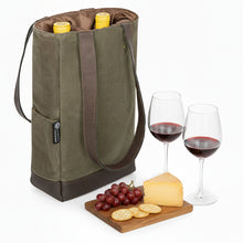 Load image into Gallery viewer, 2 Bottle Insulated Wine Cooler Bag