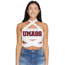 Load image into Gallery viewer, UMass White Multi Way Bandeau Top