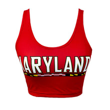 Load image into Gallery viewer, Maryland Terps Red Crop Tank Top