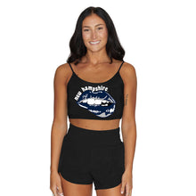 Load image into Gallery viewer, New Hampshire Wildcats Lips Black Spaghetti Tank