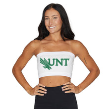 Load image into Gallery viewer, North Texas Mean Green White Bandeau Top