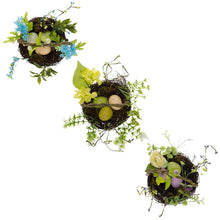 Load image into Gallery viewer, Set of 3 Easter Baskets with Eggs and Spring Flowers