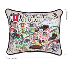 Load image into Gallery viewer, Utah, University of Collegiate Embroidered Pillow by CatStudio