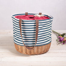 Load image into Gallery viewer, Coronado Canvas and Willow Basket Tote